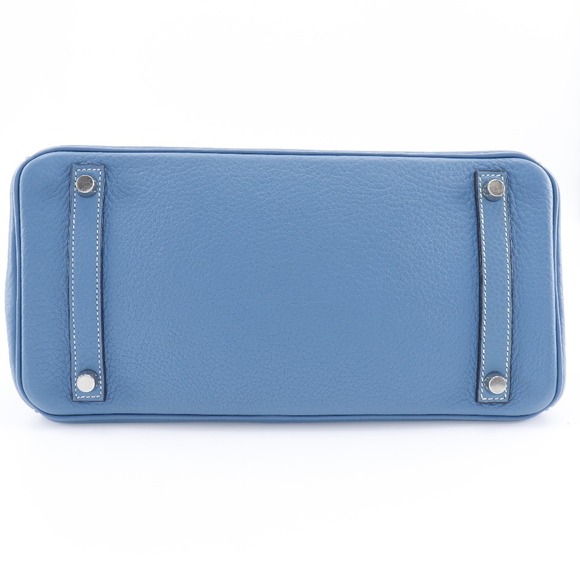 Hermes Hermes Birkin 30 Handbag Blue Jean Leather Handbag - Picture 15 of 16